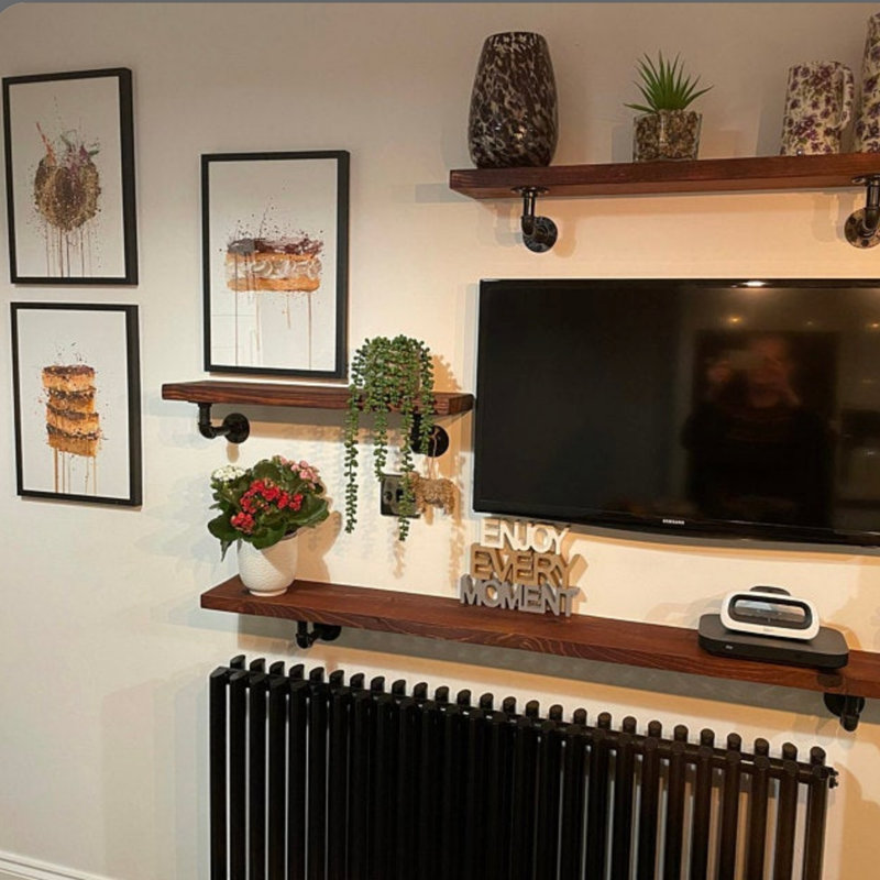 Edsall Pine Solid Wood Bracket Shelf
