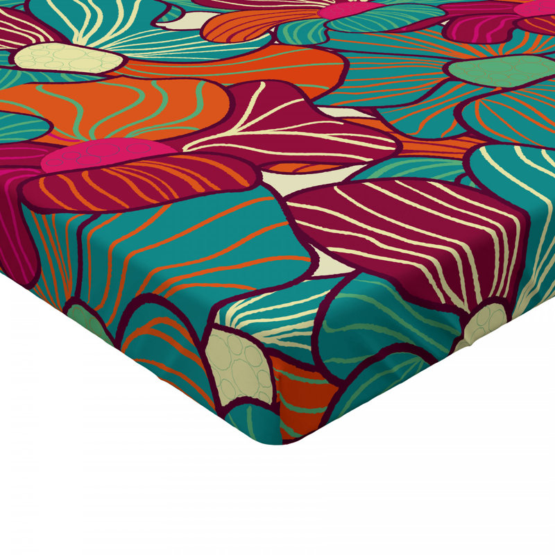 Microfiber Floral Fitted Sheet, Queen Fitted Sheet