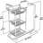 3-Tier Rolling Laundry Cart With Wheels And Laundry Bag - Heavy Duty Metal Frame Storage Organizer With Lockable Wheels For Laundry Room, Bathroom, And Bedroom
