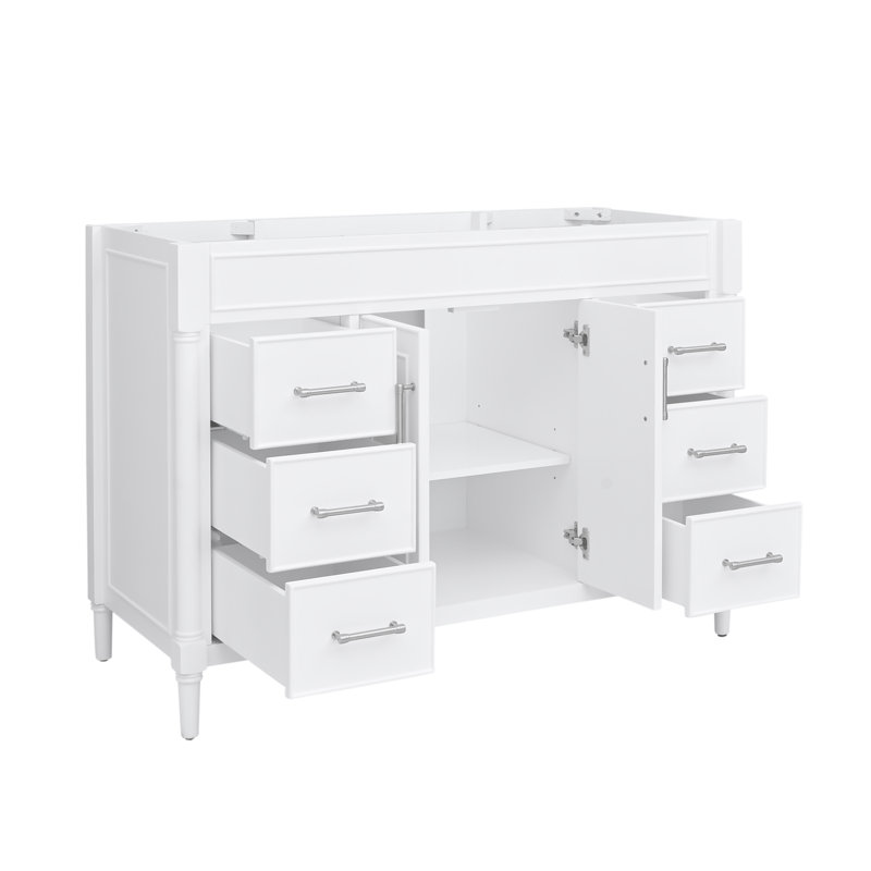Selene Elegance 49'' White Single Freestanding Bathroom Vanity