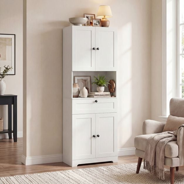 60 cm W Highboard, White