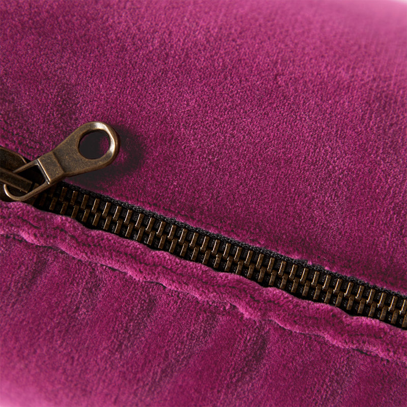 DIVAN Velvet Pillow Cover & Insert, Pink, Rectangle 13"H x 22"W