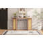 Console en rotin Farmhouse avec rangement, table d'entrée étroite pour le salon et le couloir, durable et élégante-451826575