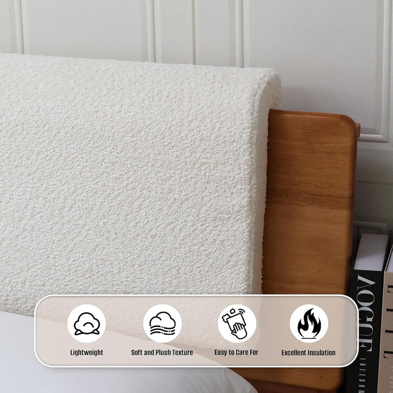 Coussin de dossier de tête de lit en bois 2 PCS