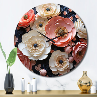 Ranunculus Flowers Enchanting II - Horloge murale florale