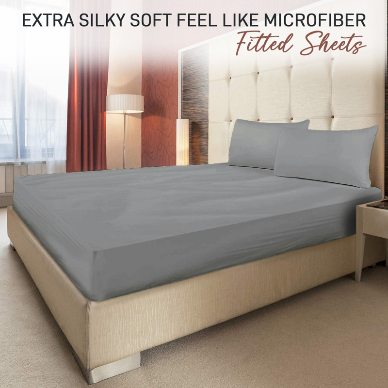 Kian-Scott Fitted Sheet, Grey, Super King (6')