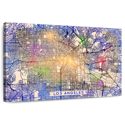 Carte colorée de Los Angeles Aliaz
