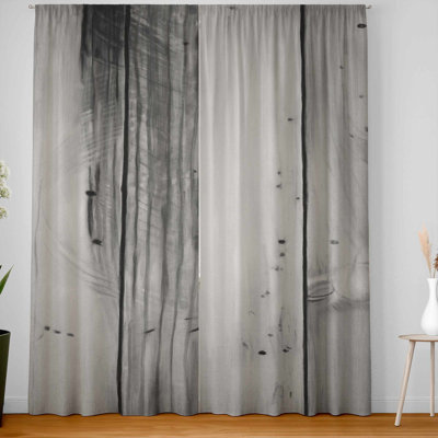 Wood Texture Blackout Window Curtain Pair | Home Decor