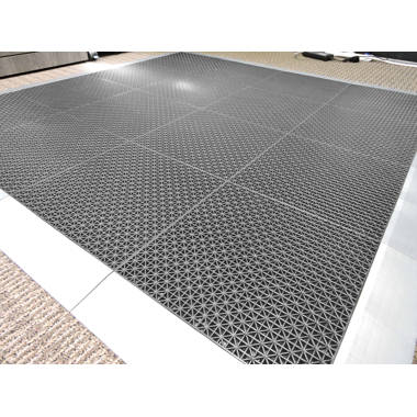 Rubber-Cal, Inc. 4'' W x 4'' L Garage Flooring Tiles in Black