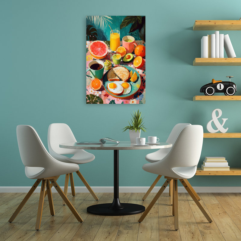 «Vibrant Tropical Petit déjeuner», 36" H x 24" W