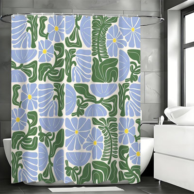 Shower Curtain with Hooks Included