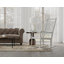 Chaise berçante d'extérieur compacte classique blanche en bois massif résistant aux intempéries-2127049163