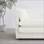 Canapés à siège simple pour salon, chambre, bureau à domicile | Chenille blanche neige | Bois massif | Comprend un coussin décoratif | Blanc | Chenille-564290512-564290516
