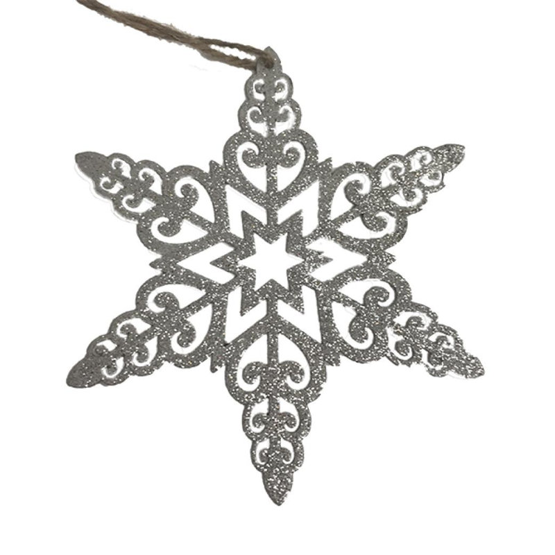 Ornement en métal flocon de neige