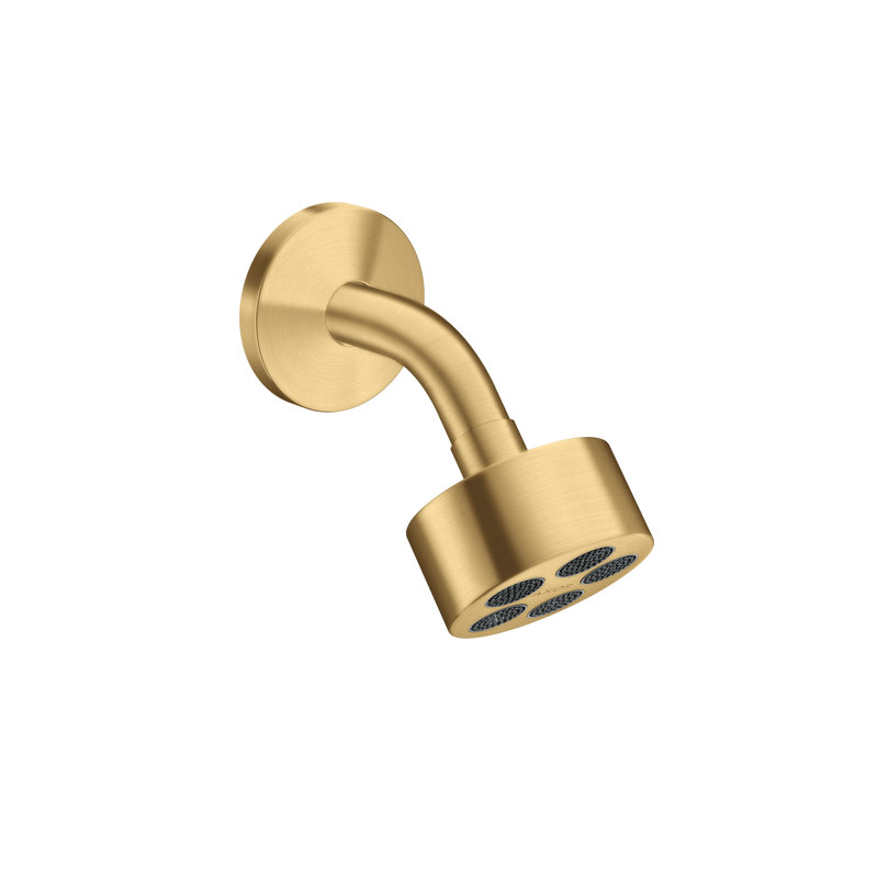 One Rain Fixed Shower Head, Brushed Gold