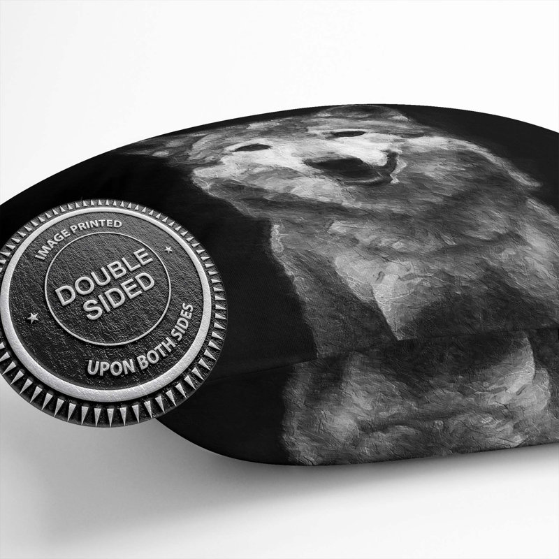 Wolf Portrait Cushion with Filling, 40cm H x 40cm W x 15cm D
