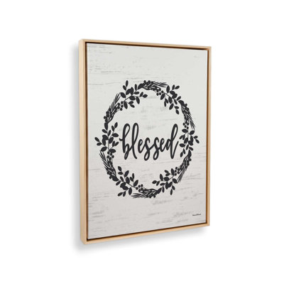 Reproduction d'art «Blessed Wreath» par lettres et lignes