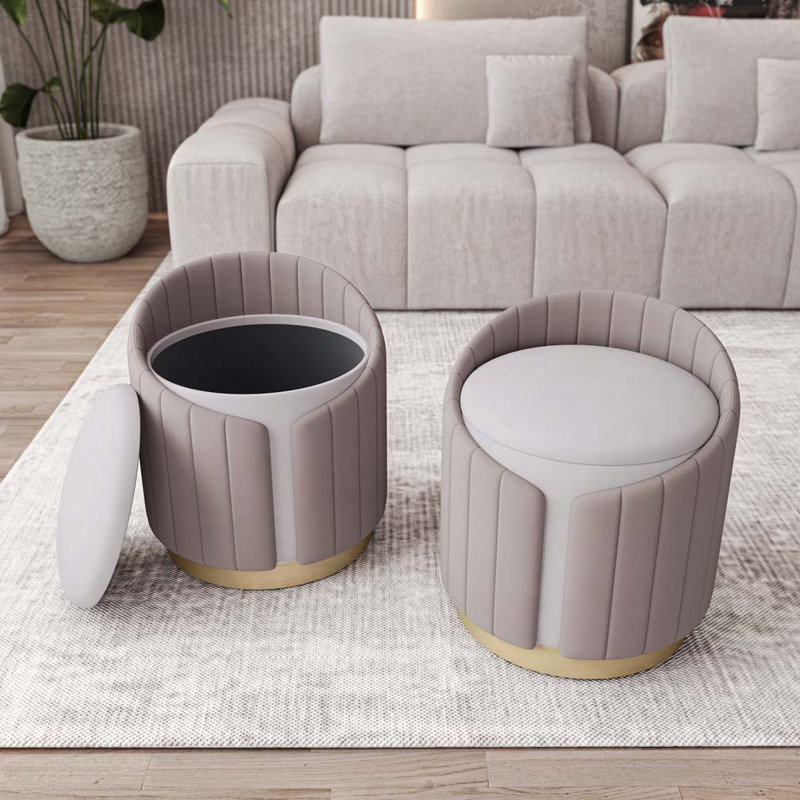 Repose-pieds avec rangement ou tabouret de coiffeuse