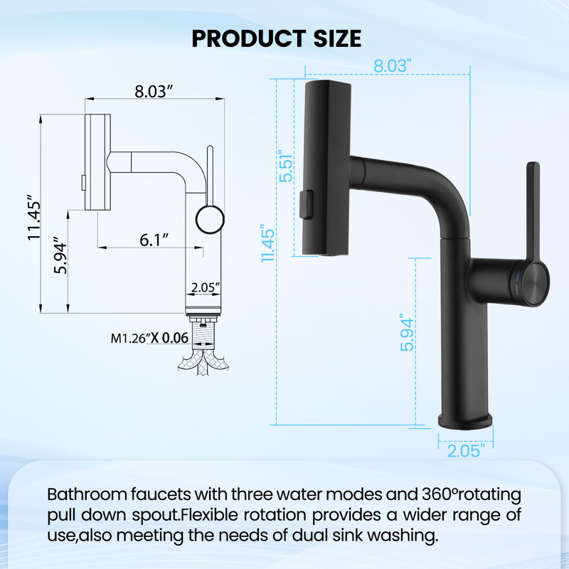 Single-Hole Single-handle Bathroom Faucet
