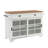 48" White Free-standing Kitchen Island