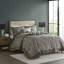 Couvre-lit en jacquard bleu avec coussins décoratifs
