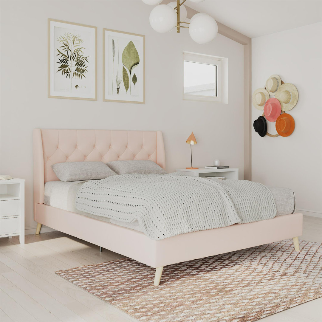 B&Q -  Dorel Home Ng Her Majesty Bed PinkKing Size - Image 2