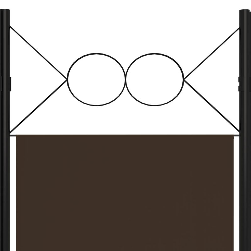 Tati 457.2cm H Folding Room Divider, 5, Brown