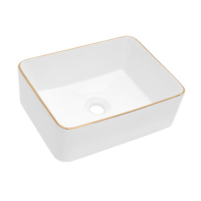Rosefray 12'' Ceramic Rectangular Bathroom Sink