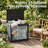 35 Gallon Black Decorative Print Resin Deck Box with Decorative Printed Panels