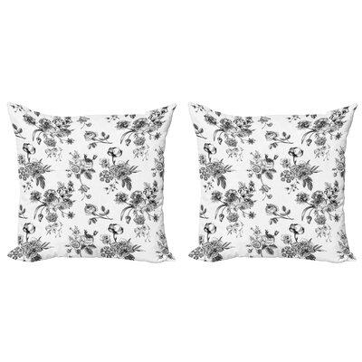 Ambesonne Black And White Square Pillow Cover -  mictwo_18094_24x24