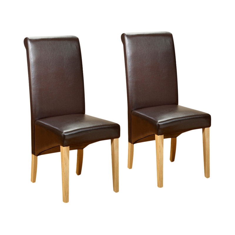 Astin Upholstered Dining Chair, Brown, 2