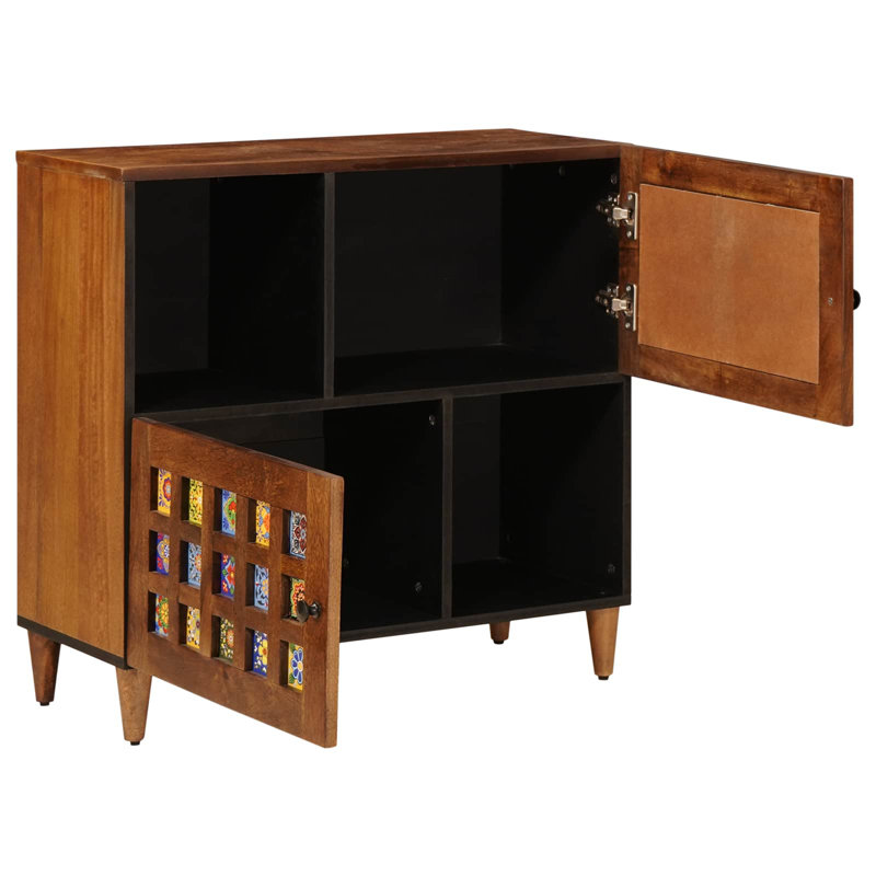 Solid Wood Rectangle Accent Cabinet