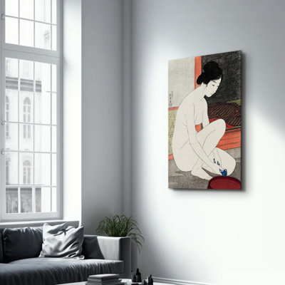 Élégante peinture murale en verre trempé de 13,8 po x 21,7 po | 100% verre trempé, épaisseur: 0,16 pouce | Imprimé UV pour des couleurs éclatantes | Parfait pour la décoration intérieure, le salon et les espaces de bureau