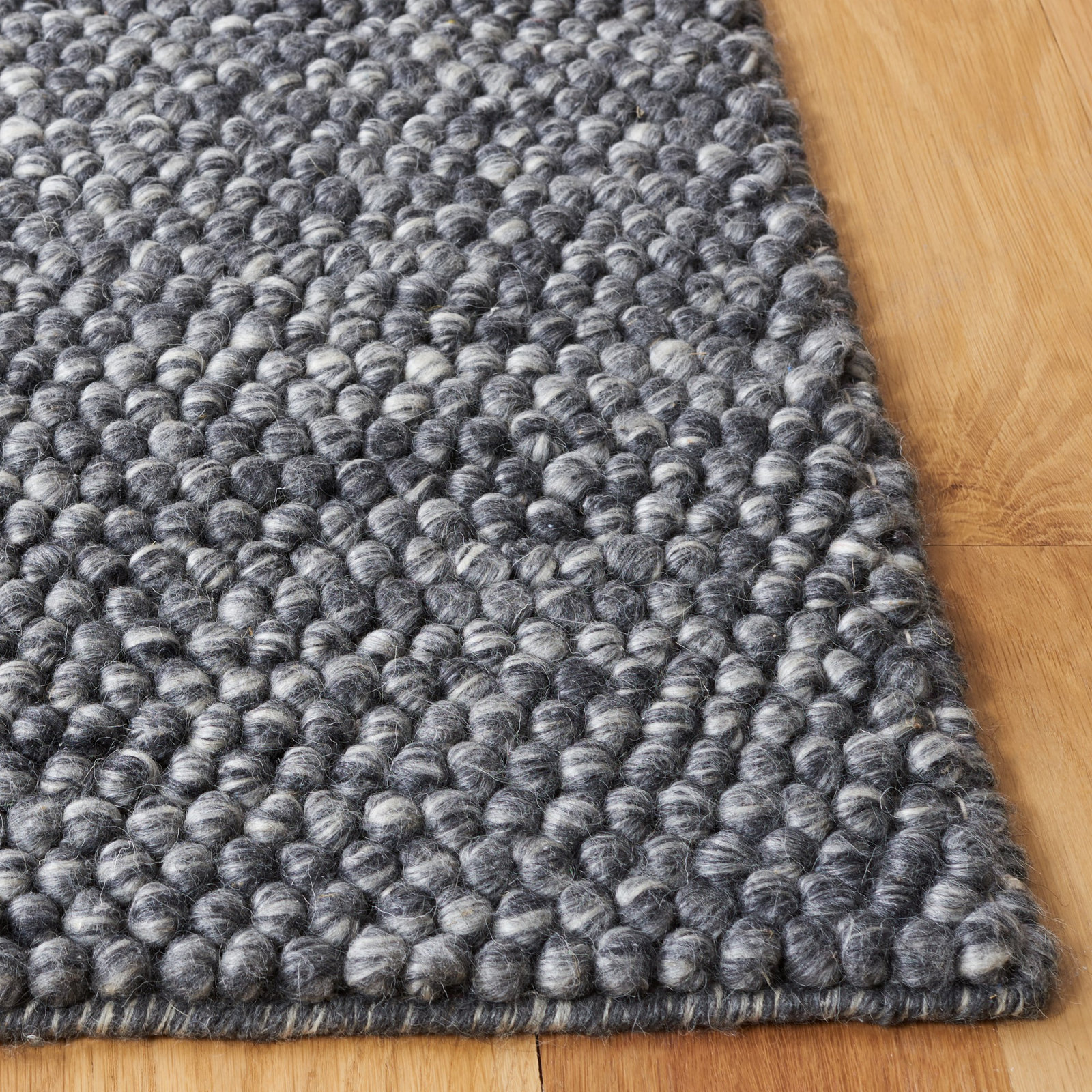 Elle Dark Gray Hand-Woven Rug, Square 8'