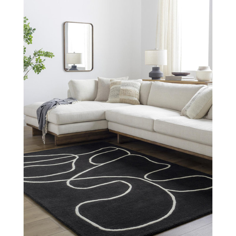 Tapis noir Jason, Rectangle 8 pi x 10 pi