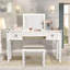 Bureau de coiffeuse en miroir avec tiroirs