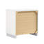 2 table de chevet en blanc brillant - rangement spacieux pour la chambre à coucher, tiroirs doublés de feutre, accessoires de glissières en métal lisses pour une décoration élégante et stable