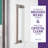 Lancer Series 23.4" W x 72" H Hinged Semi-Frameless Shower Door-49718874