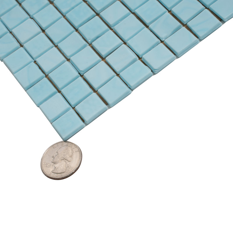 Skosh 0.6" x 0.6" Glass Grid Mosaic Wall & Floor Tile