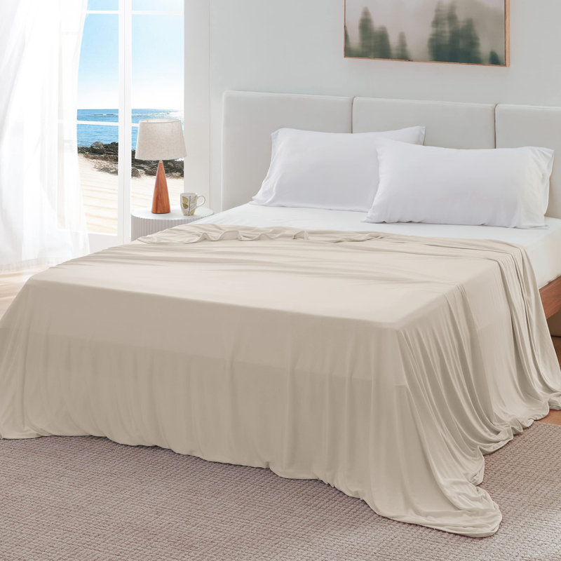 Couvre-lit rafraîchissant pour les dormeurs chauds, literie d'été froide et froide Ice-Chill Thin, Très grand, Beige