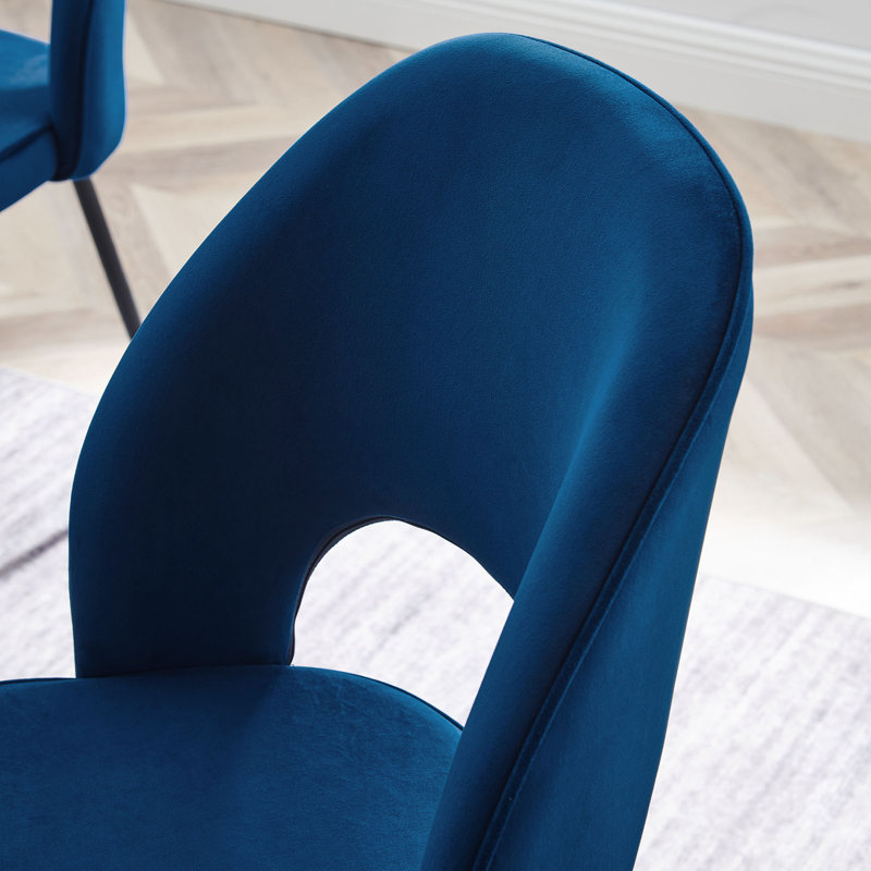 Nico Performance Velvet Dining Chair, Navy