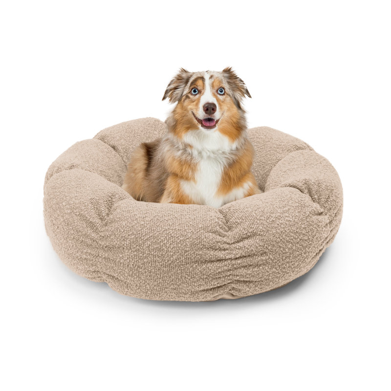 Lit rond avec coussin de siège amovible, H 5 po x l 36 po x P 36 po, Tanné