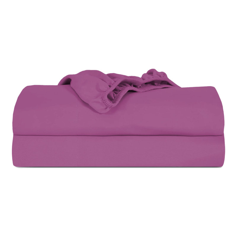 Ultra Soft 200 Thread Count Microfiber Fitted Sheet, Lilac/Purple, Kingsize (5')