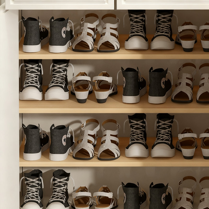 White Solid Wood Shoe Storage Bench