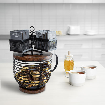 Coffee Pod Holder And Tea Bag Organizer. 2-In-1 Storage Solution For K-Cups, Nespresso Pods, And Assorted Tea Bags -  Passetas, SDOB0CJH3GN1G