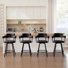 Tabouret de comptoir pivotant moderne en similicuir 26 po Newburgh