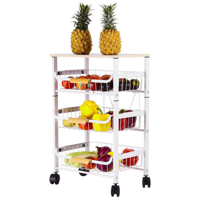 26.4'' H x 16.7'' W Utility Cart with Wheels