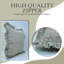 Housse de coussin Fabulsine en lin bleu clair, imprimé blocs et volants-107145612-107145613