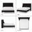 Melaya Wingback Upholstered Platform Bed Frame-628684016-640475838