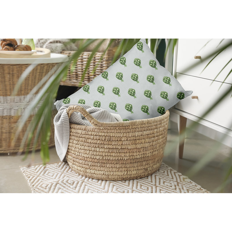 Coussin décoratif floral intérieur / extérieur en polyester, H 14 po x l 20 po, Rectangulaire